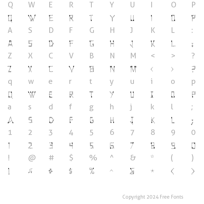 Character Map of Teethee Regular