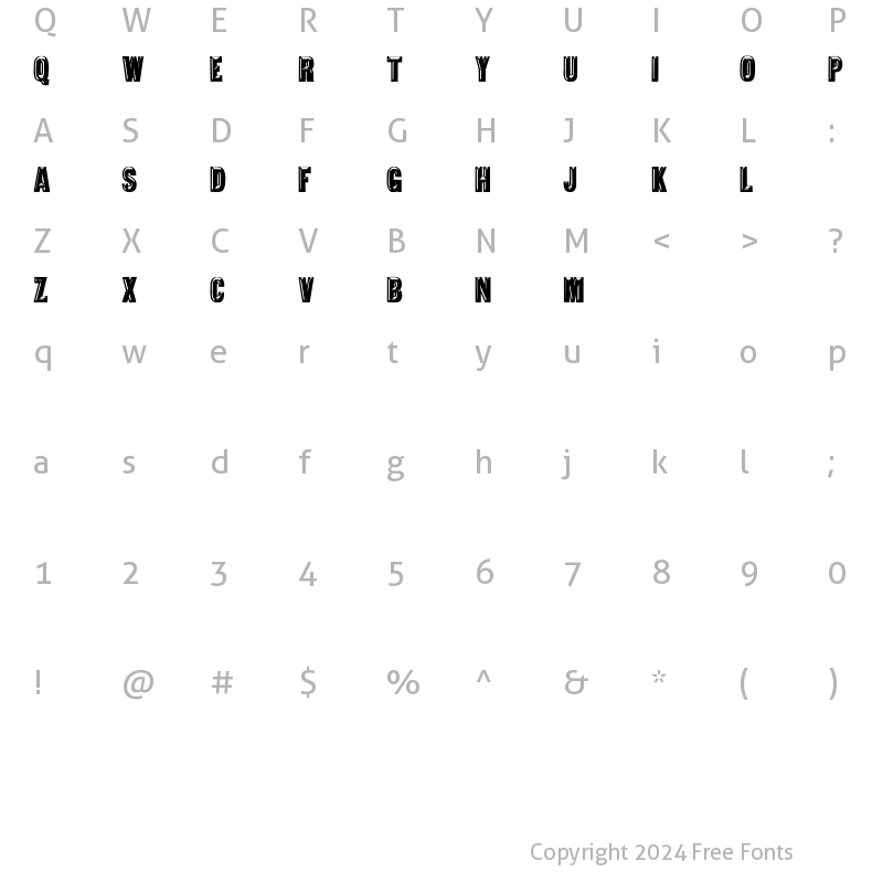 Character Map of Tejaratchi Th bold Bold