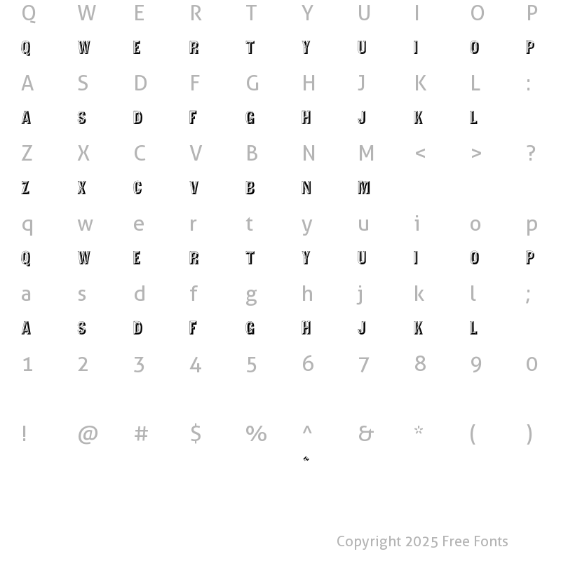 Character Map of Tejaratchiaps Regular