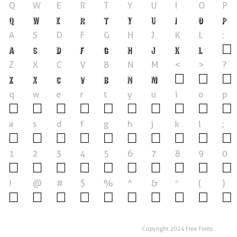 Character Map of TejaratchiCaps Normal