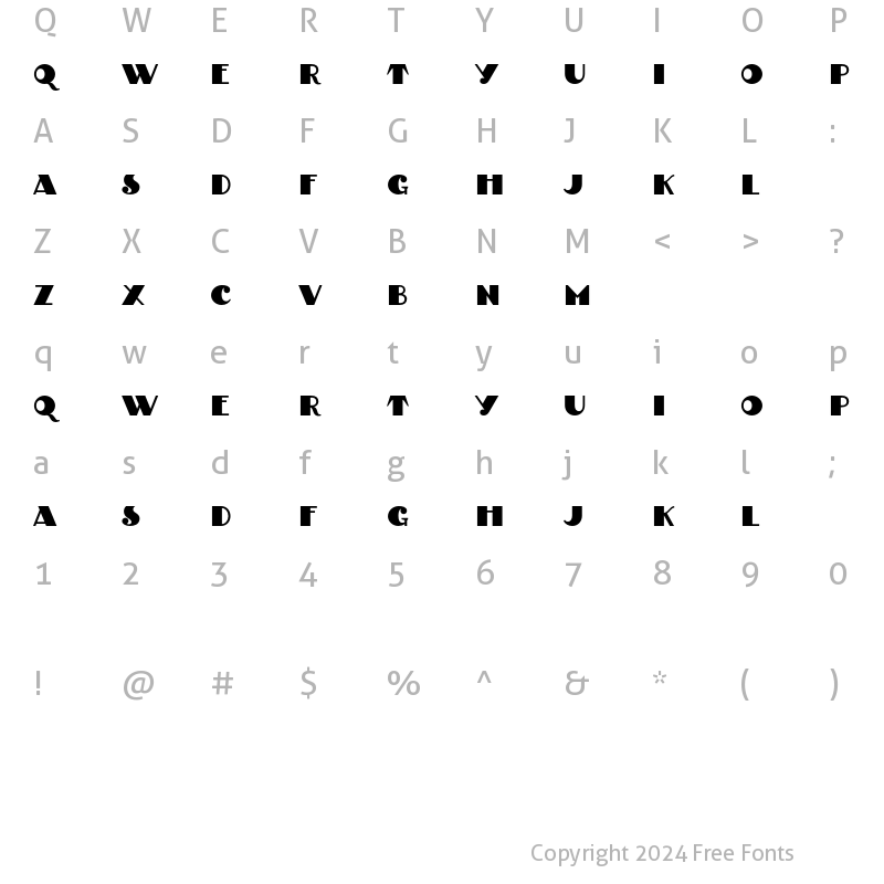 Character Map of Tekov Regular