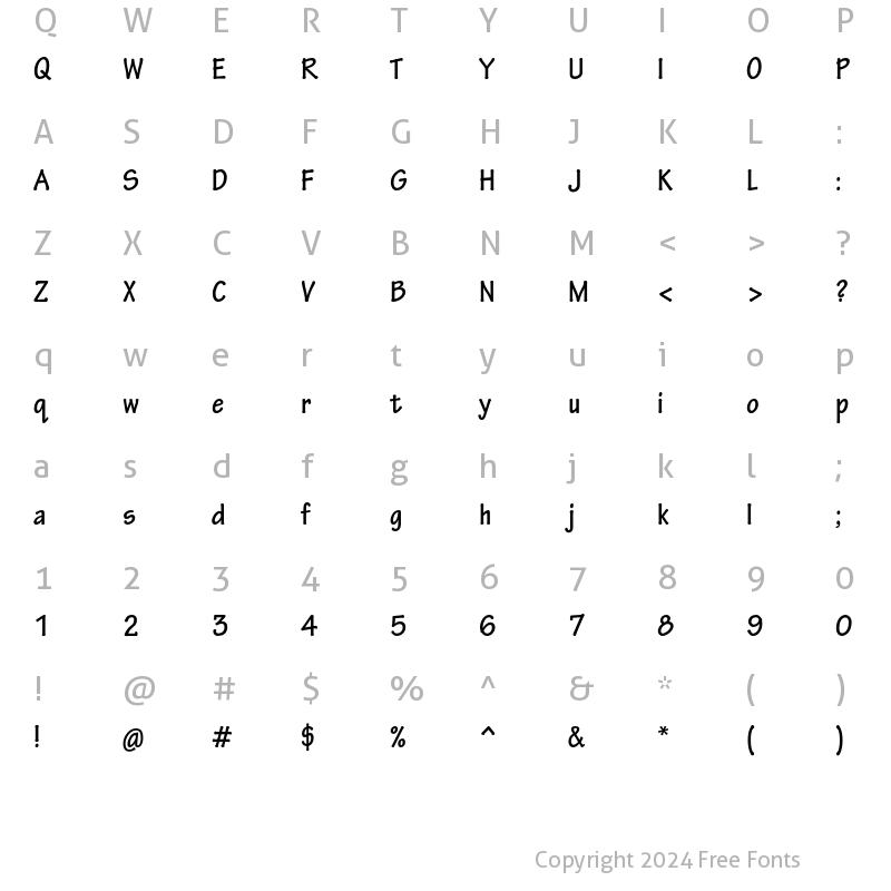 Character Map of Tekton Pro Bold Condensed