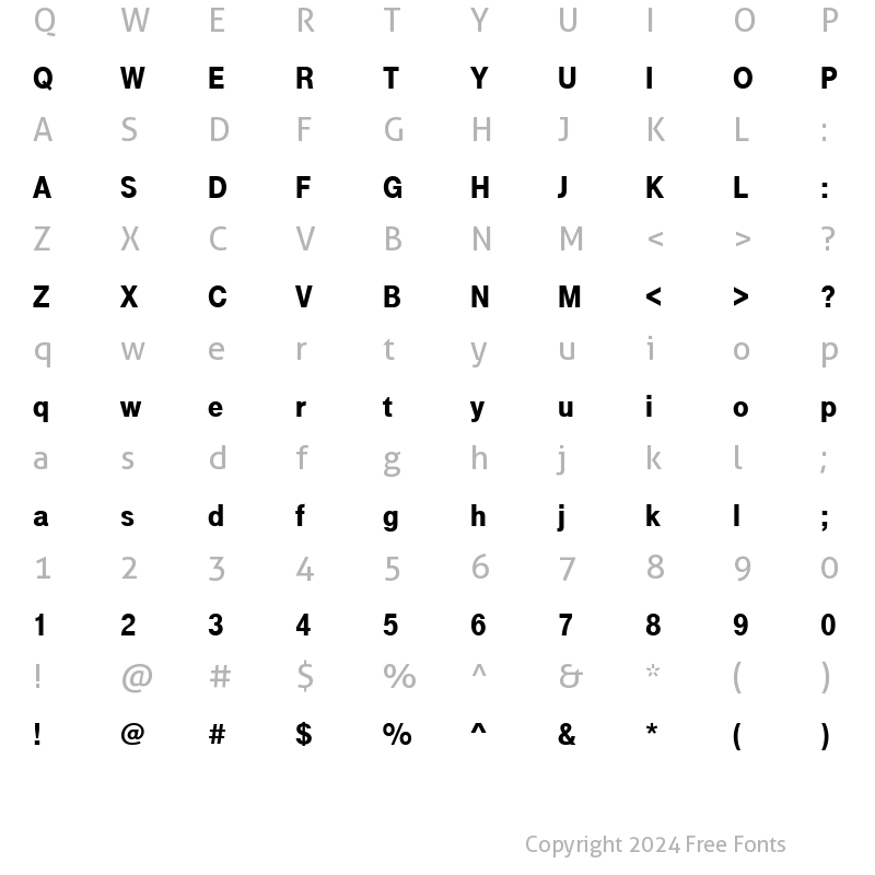 Character Map of Tele-GroteskUlt Regular