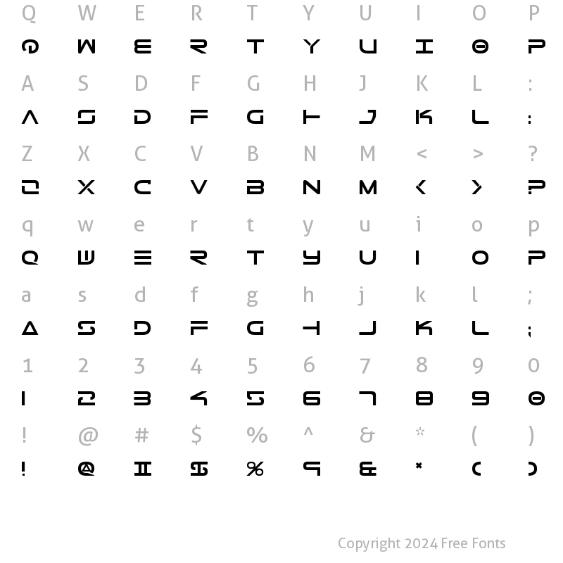 Character Map of Tele-Marines Bold Bold