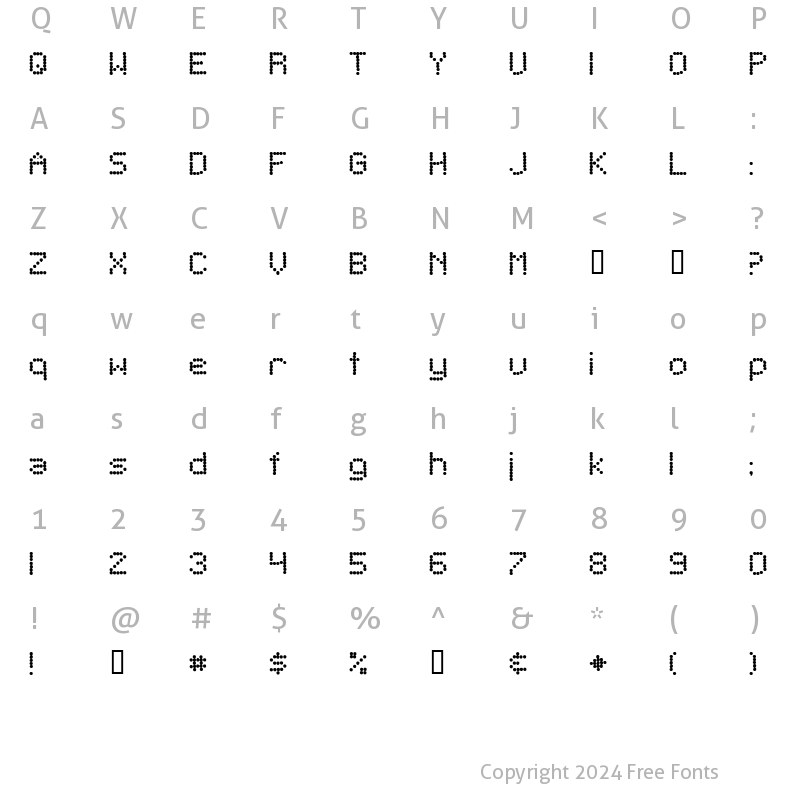 Character Map of Telegraphic Bold