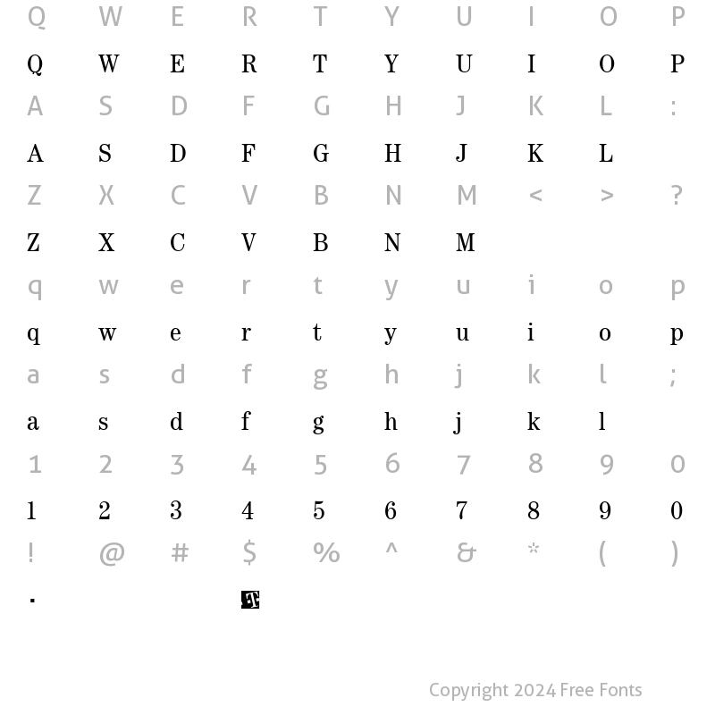 Character Map of TeleLogo Regular