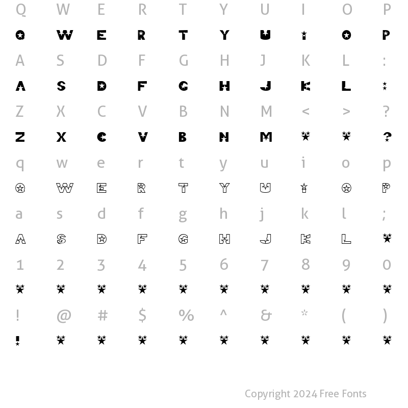 Character Map of Telemarketing Superstar Regular