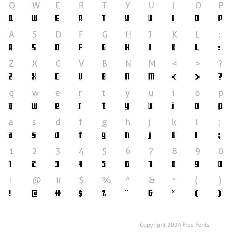 Character Map of TeleTekst Regular