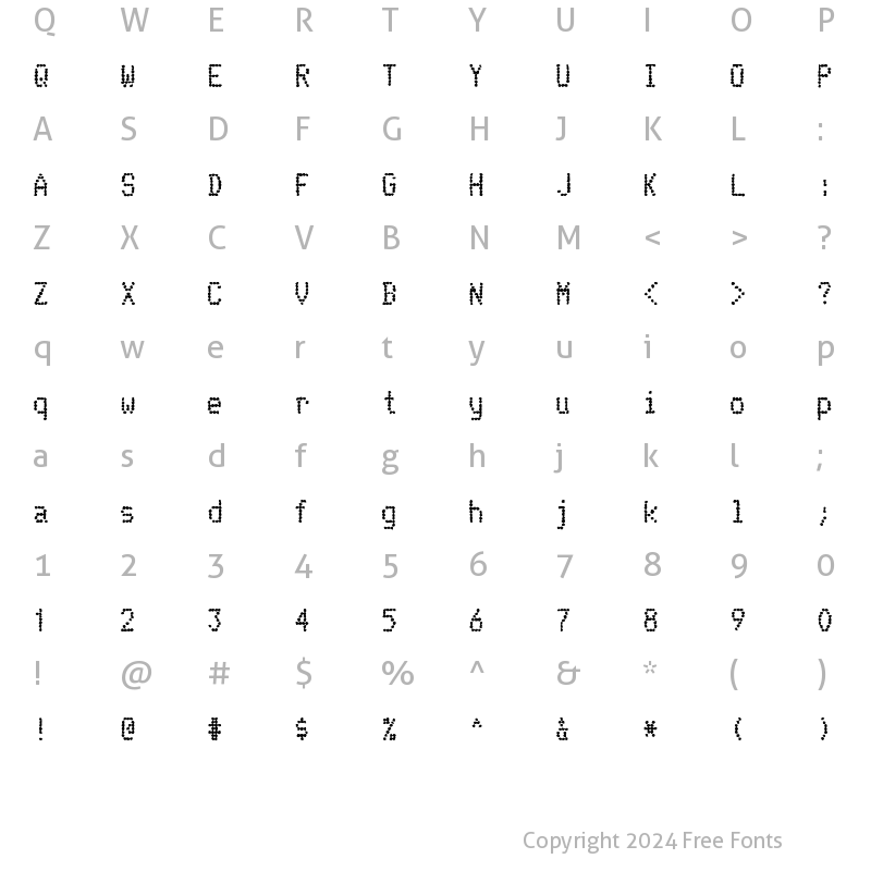 Character Map of Telidon Ink Bold