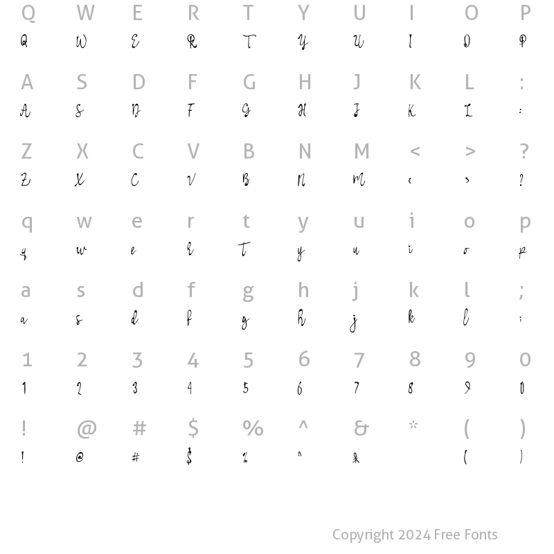 Character Map of Telletubies Regular