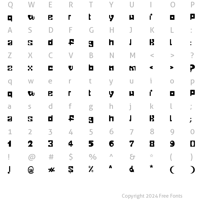 Character Map of TELOPONE Regular