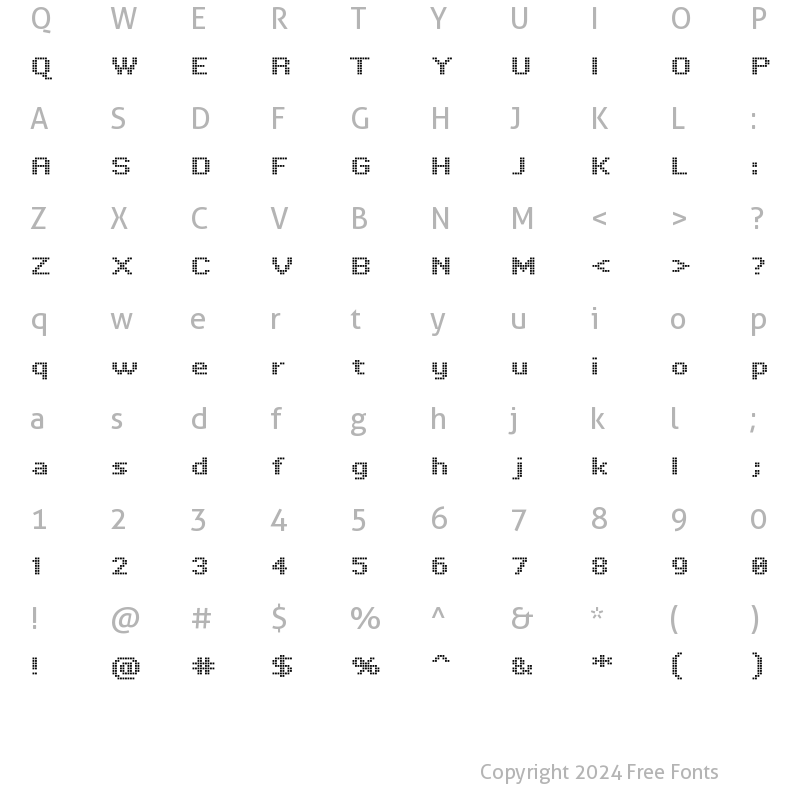 Character Map of Tenacity HR48 Bold