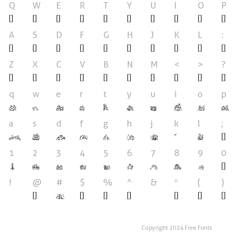 Character Map of TequilaHill Regular