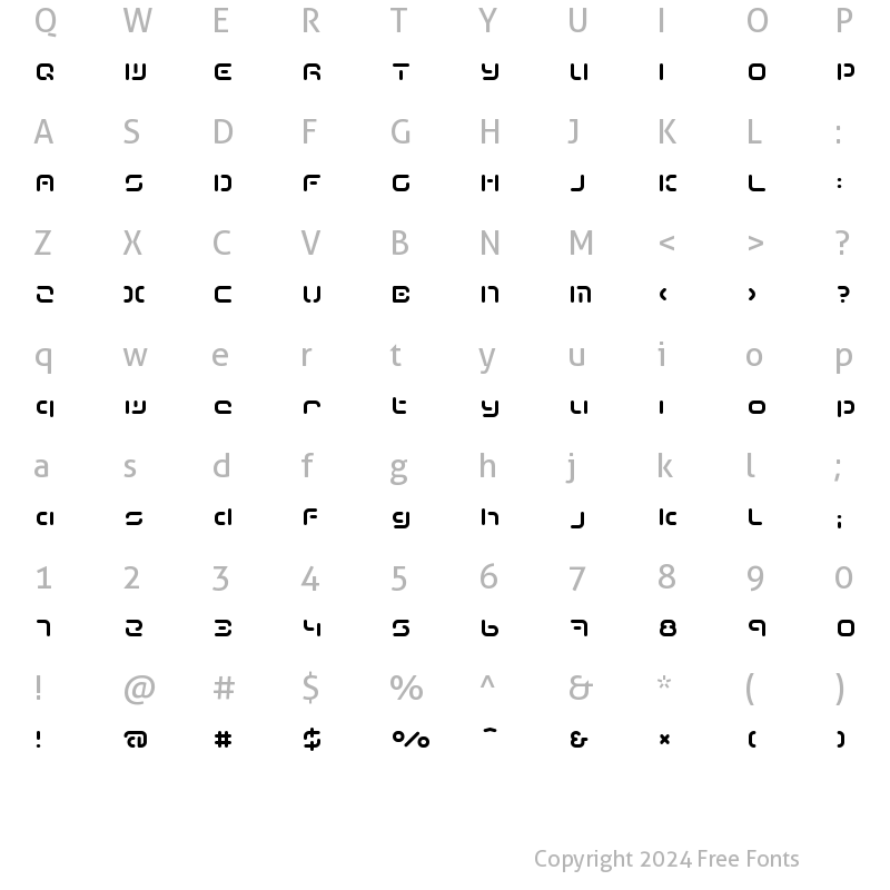 Character Map of Term RegAaa