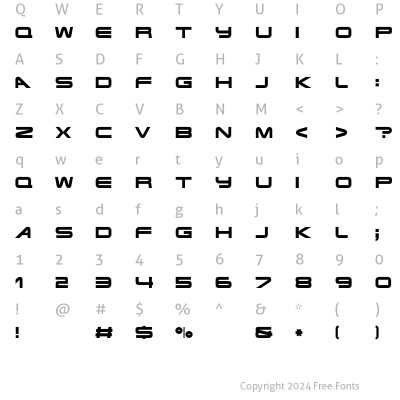 Character Map of Terminator Real NFI Regular