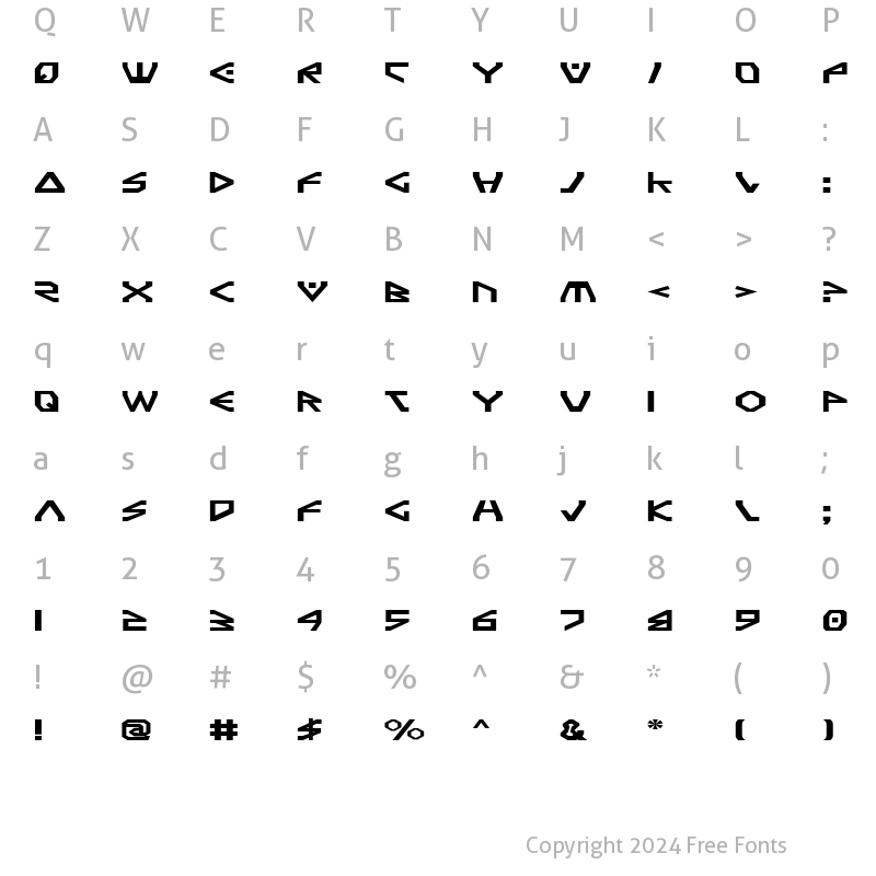 Character Map of Terra Firma Expanded Expanded