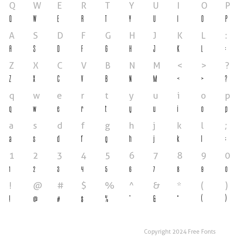 Character Map of Terrakota sans Regular