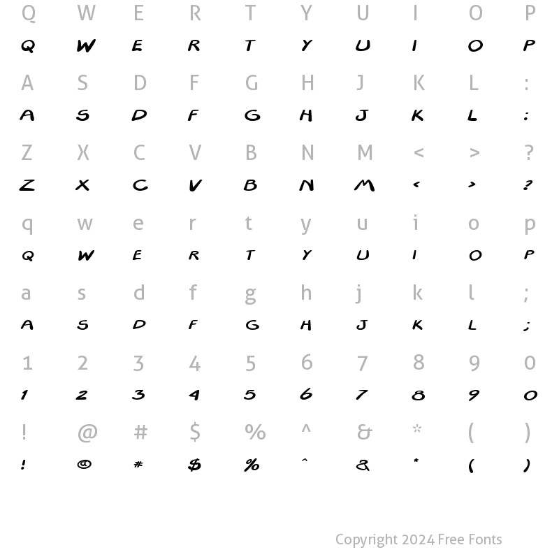 Character Map of Textapoint Regular