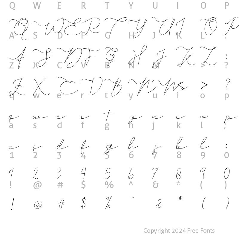 Character Map of Thampholine Regular