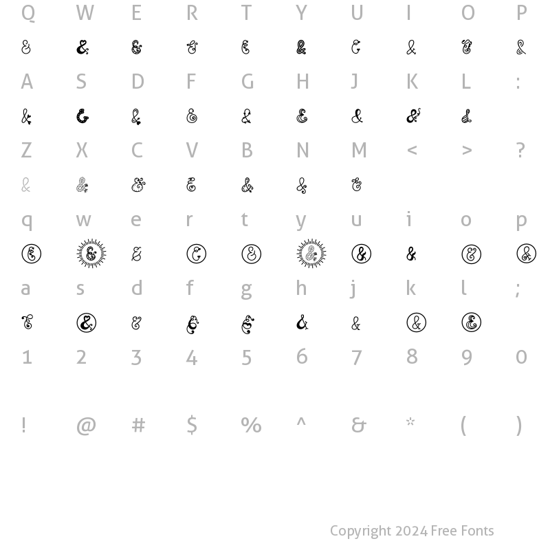 Character Map of The Ampersand Story Part 2