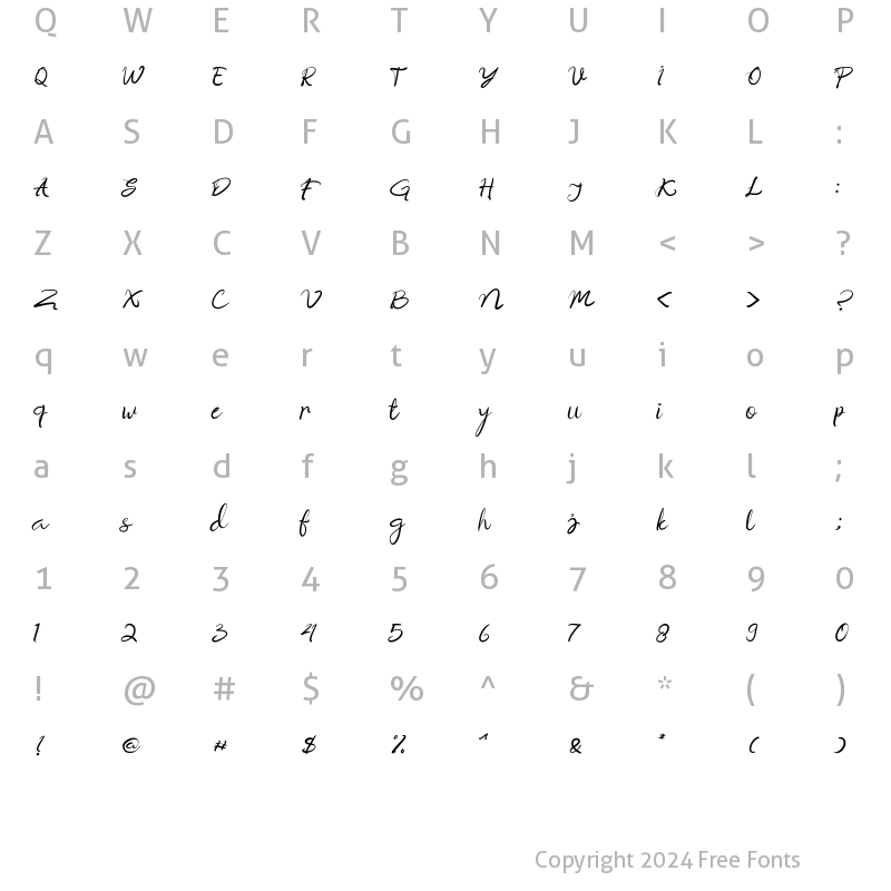 Character Map of the brownies Regular