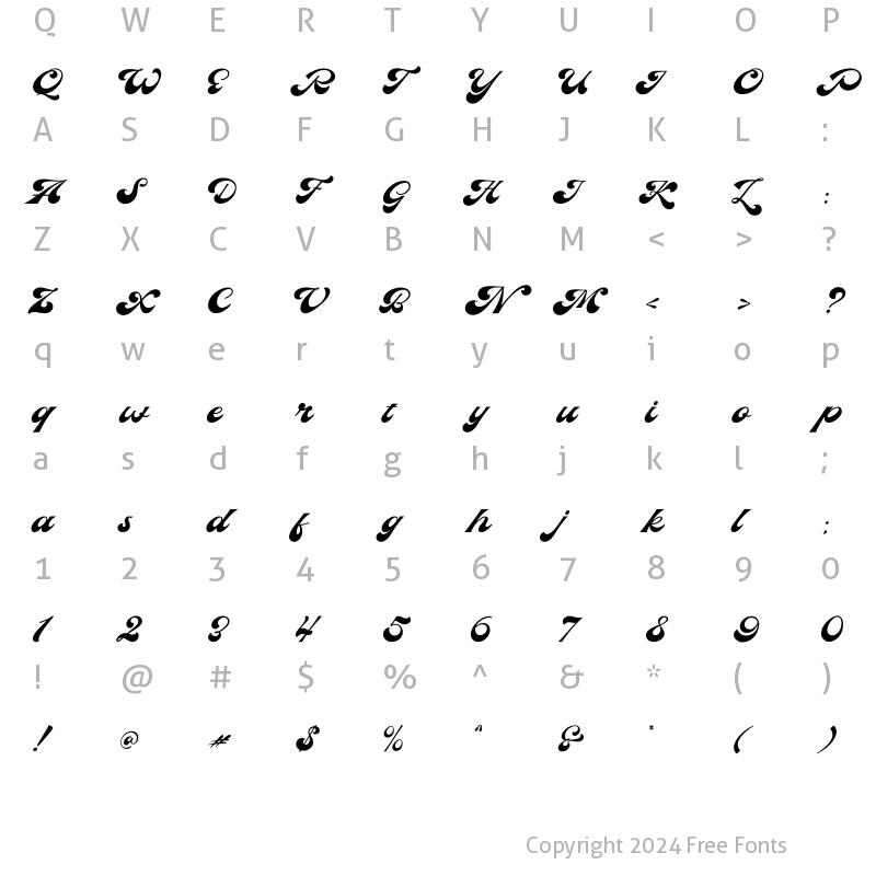 Character Map of The Candy and Boy Regular