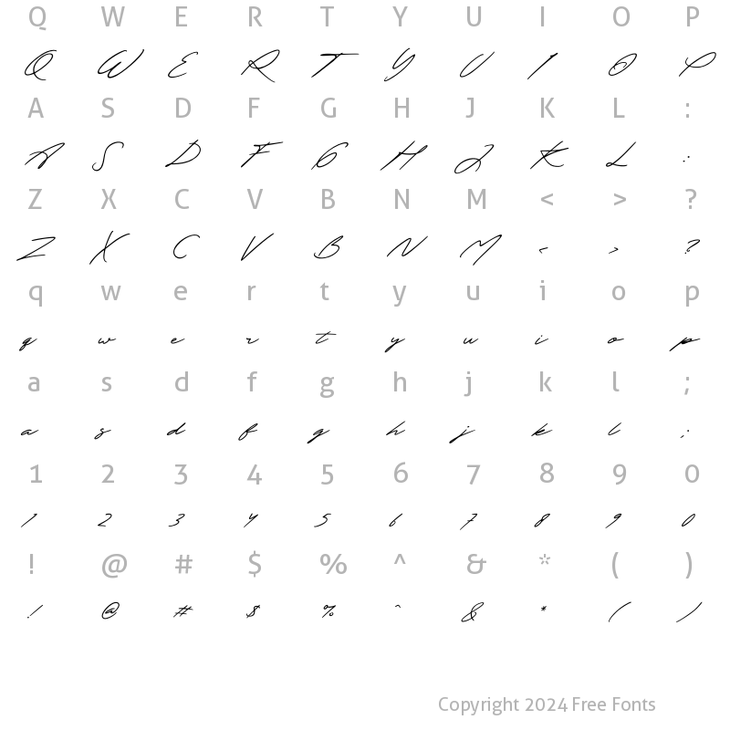 Character Map of The Excited Regular