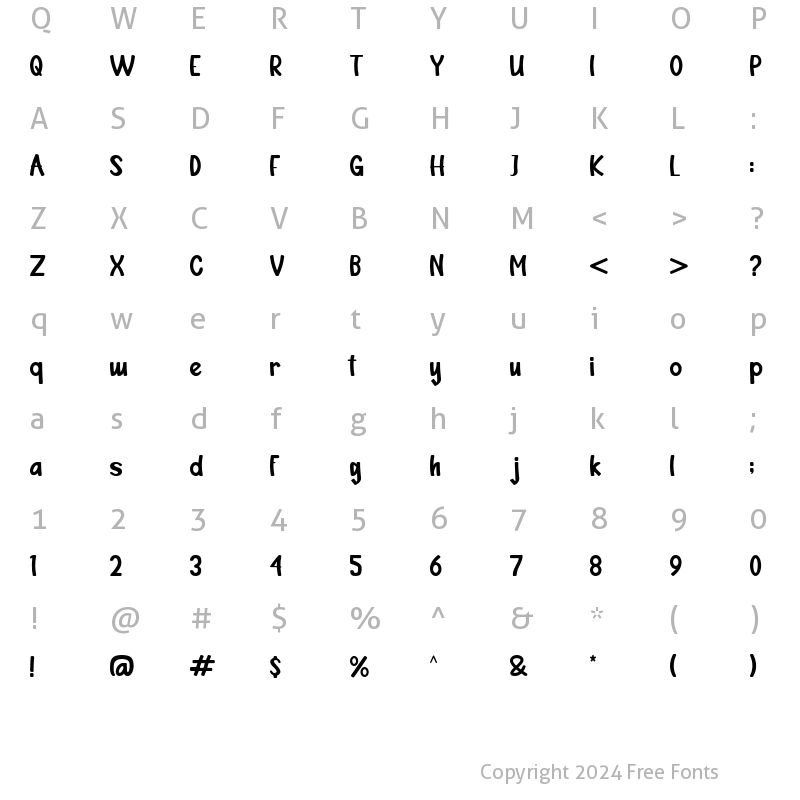 Character Map of The Geofany Regular