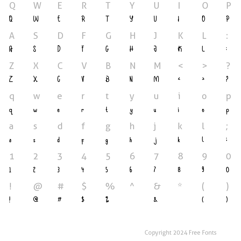 Character Map of THE GOOD FOOD Regular