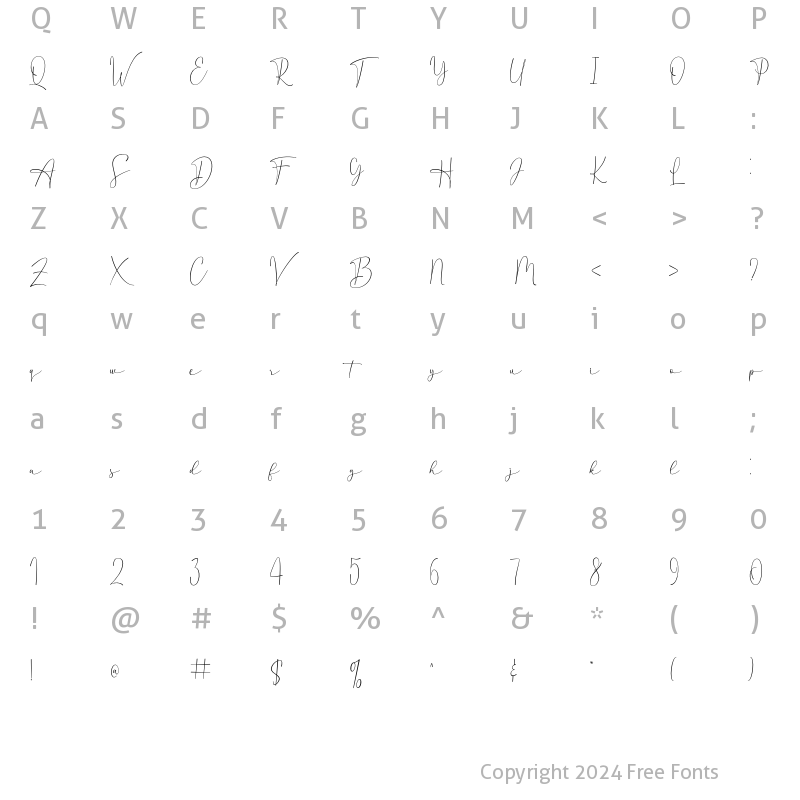 Character Map of The Hustle Regular