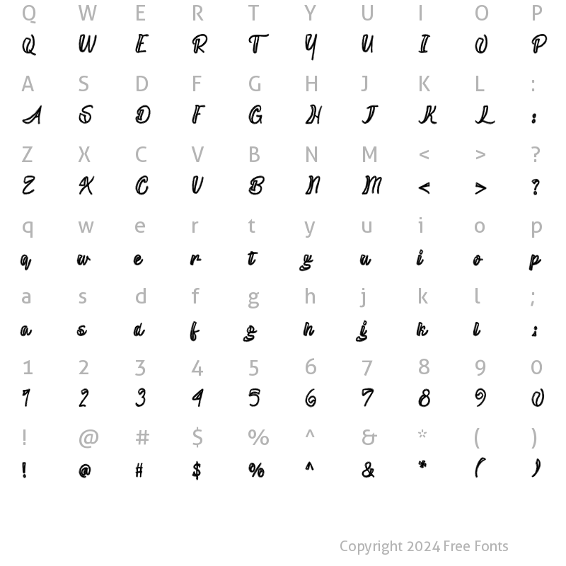 Character Map of The Inside Regular