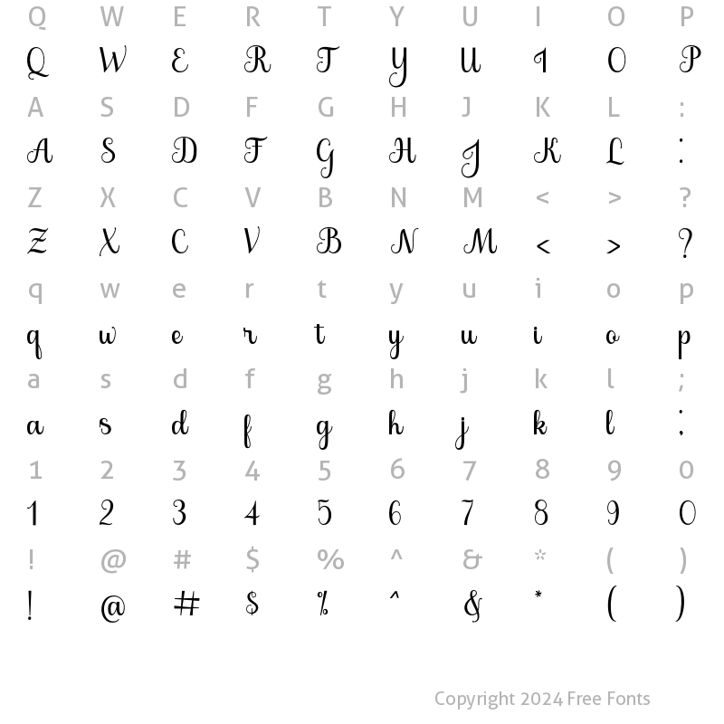 Character Map of The Jamroods Regular