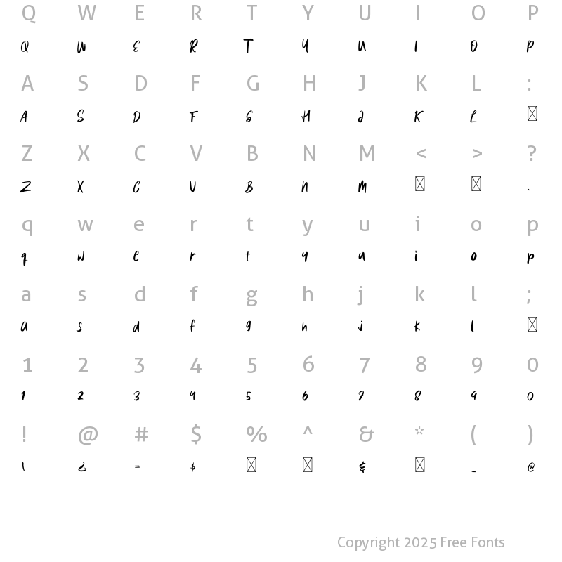 Character Map of The Labothings Regular