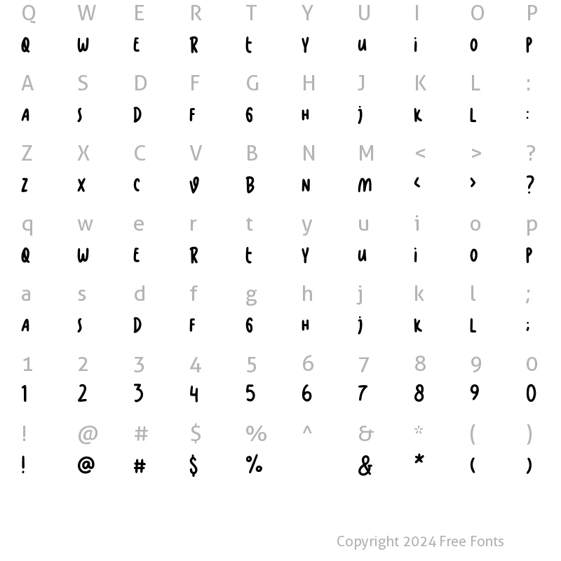 Character Map of The Last Story Regular