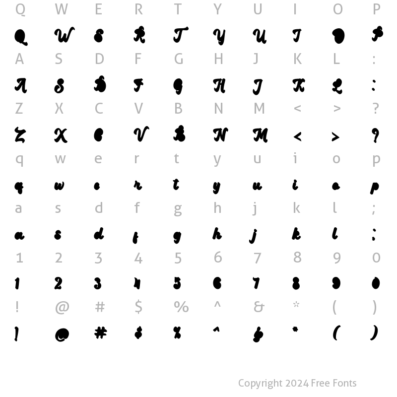 Character Map of The Manthe Extrude Regular