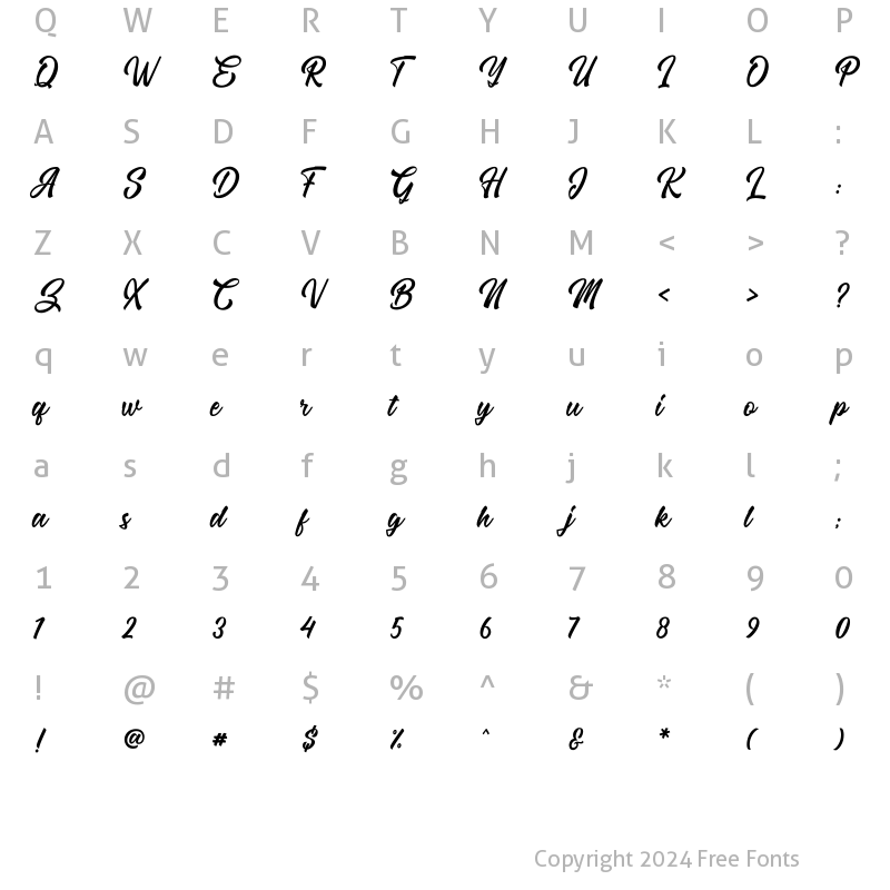 Character Map of The Micrander Regular