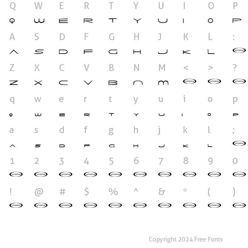 Character Map of The Monkies Ate My Soul Regular