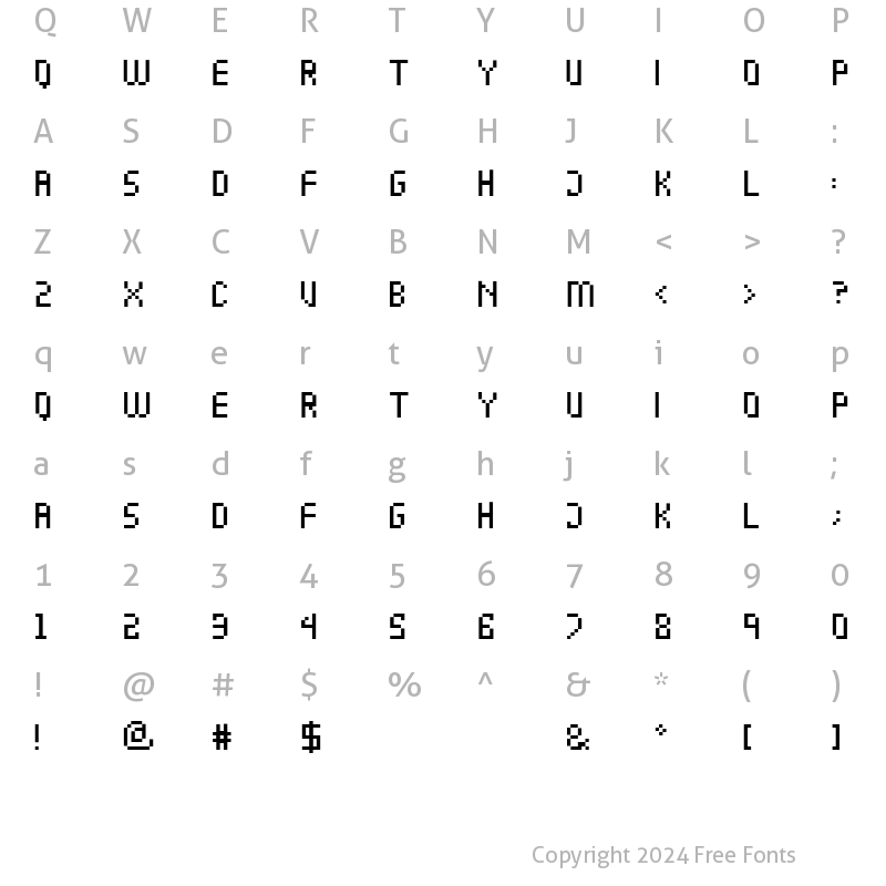 Character Map of The Morgue Regular