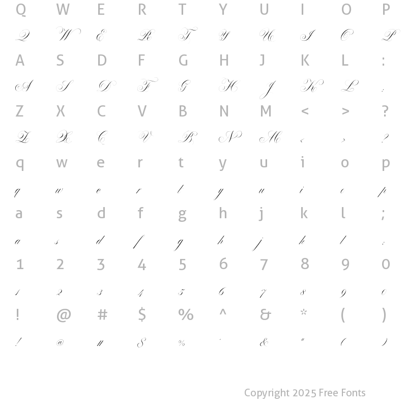 Character Map of The New America Regular