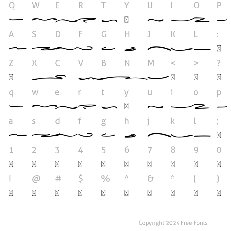 Character Map of The Prague Swashes