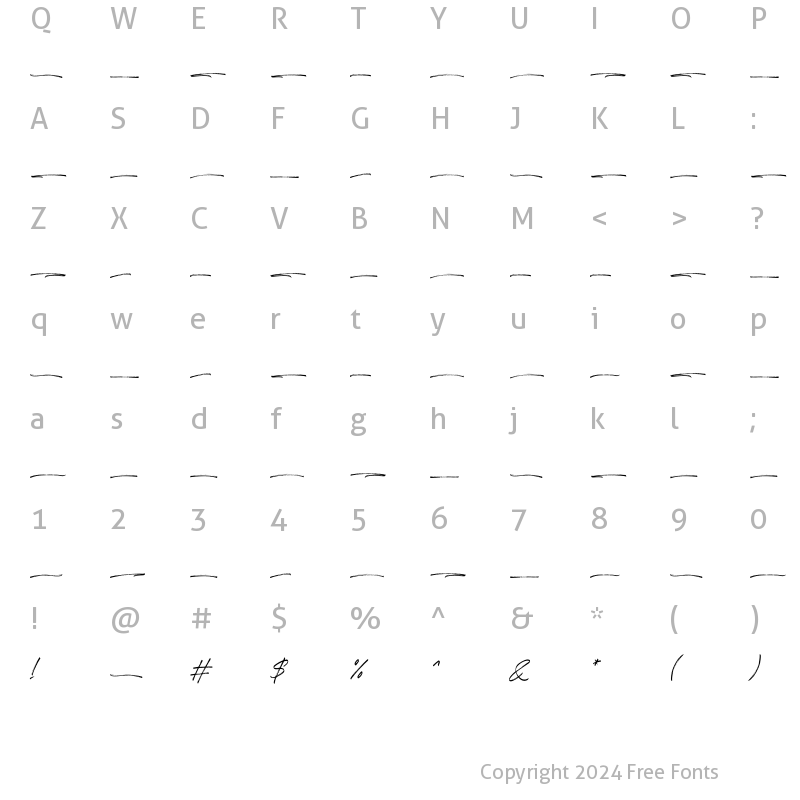 Character Map of The Roletta Swash