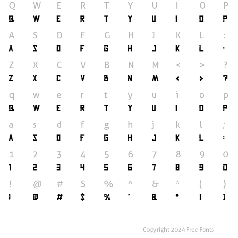 Character Map of The Ruler Shadow