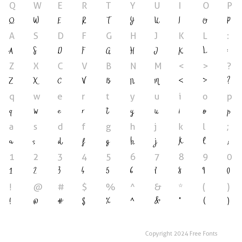 Character Map of The Stopped Extra light