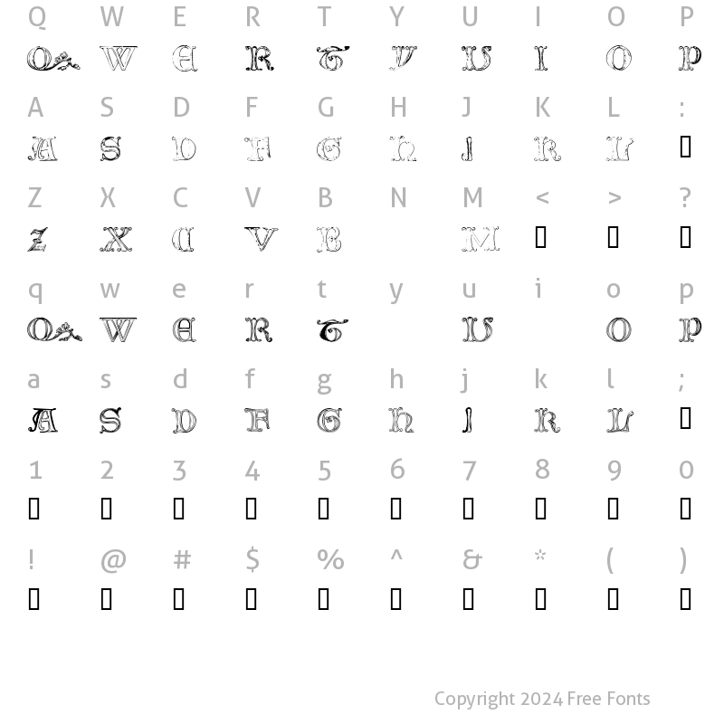 Character Map of The Tomb (winter and spring) 1