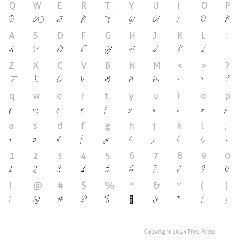 Character Map of The Twenties Regular