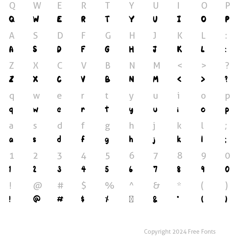 Character Map of The World Regular