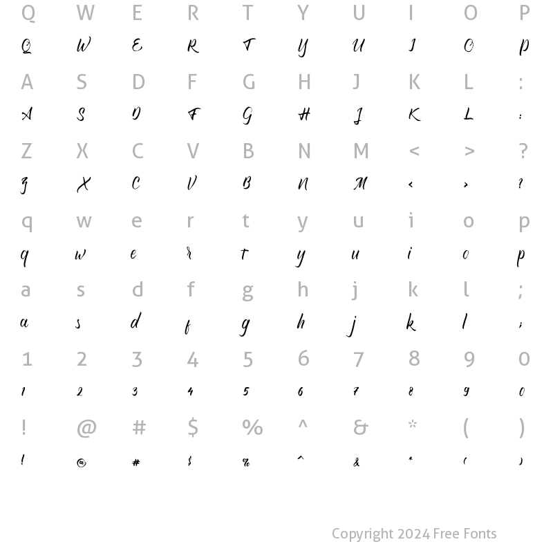 Character Map of The Worthed Regular