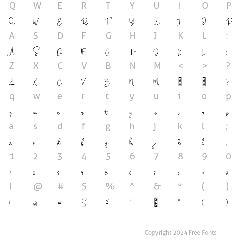 Character Map of The_Ray Script