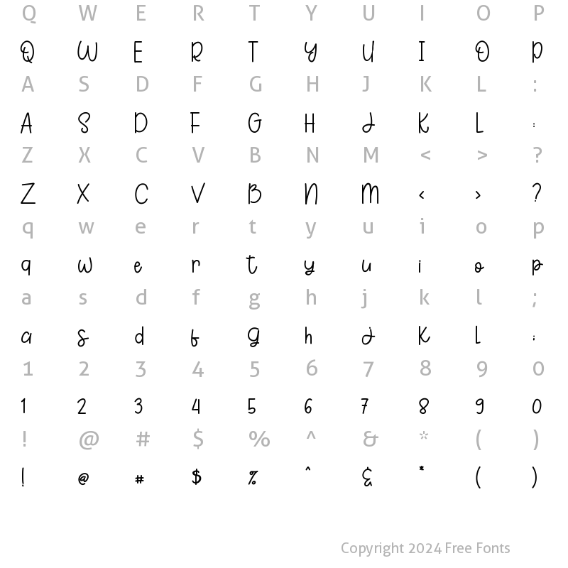 Character Map of TheGingerbread Medium