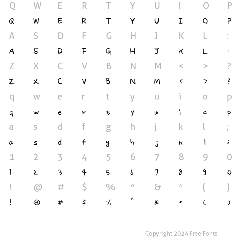 Character Map of THEHongcha Boy M Regular